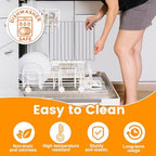 Air Fryer Wire Rack for Cuisinart TOA-65 70 Air Fryer Convection Toaster Oven, 12.4''*11'' Air Fryer Stainless Steel Basket Tray Accessories Replacement Parts, Dishwasher Safes