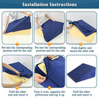 Mistuki Wedge Pillow Cover Quilted Triangle Incline Bed Wedge Pillowcase Slanted Pillow Case Protector(24"x25"x12") with Pocket & Zipper Only Replacement Cover Machine Washable
