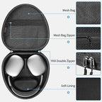 Fintie Hard Case for AirPods Max Headphone, Replacement Protective Travel Carrying Storage Bag with Auto Wake/Sleep for AirPods Max (Black)
