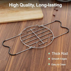 GSlife Instant Pot Steamer Rack with Silicone Handle - Stainless Steel Instant Pot Accessories, Steam Rack for 6, 8 Qt Pressure Cooker, Cooking Cooling Steaming Baking Rack 7.7'', 2 Pack