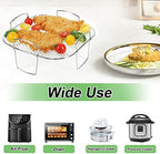 BYKITCHEN 8 Inch Square Air Fryer Rack, Stainless Steel Dehydrator Rack, Square Air Fryer Accessories for Cosori, Instant Vortex, Gourmia, Ninja Foodi Grill and More