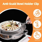 Stainless Steel Anti-scalding Clip Bowl Plate Clamp, Multi-Purpose Anti-Scald Bowl Holder Clip for Kitchen, Hot Plate Gripper Dish Clip Instant Pot Air Fryer Accessories Kitchen Gadgets (3)