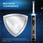 Oral-B 7500 Electric Toothbrush with Replacement Brush Heads and Travel Case, Black