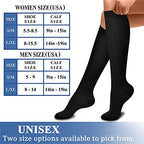 CHARMKING Compression Socks for Women & Men (8 Pairs) 15-20 mmHg Graduated Copper Support Socks are Best for Pregnant, Nurses - Boost Performance, Circulation, Knee High & Wide Calf (L/XL, Multi 02)