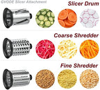 Gvode Meat Grinder and Cheese Grater Attachment for KitchenAid Stand Mixer, Slicer Shredder & Meat Grinder with Sausage Stuffer, 2 Pcs Accessories and Attachments for Kitchen aid