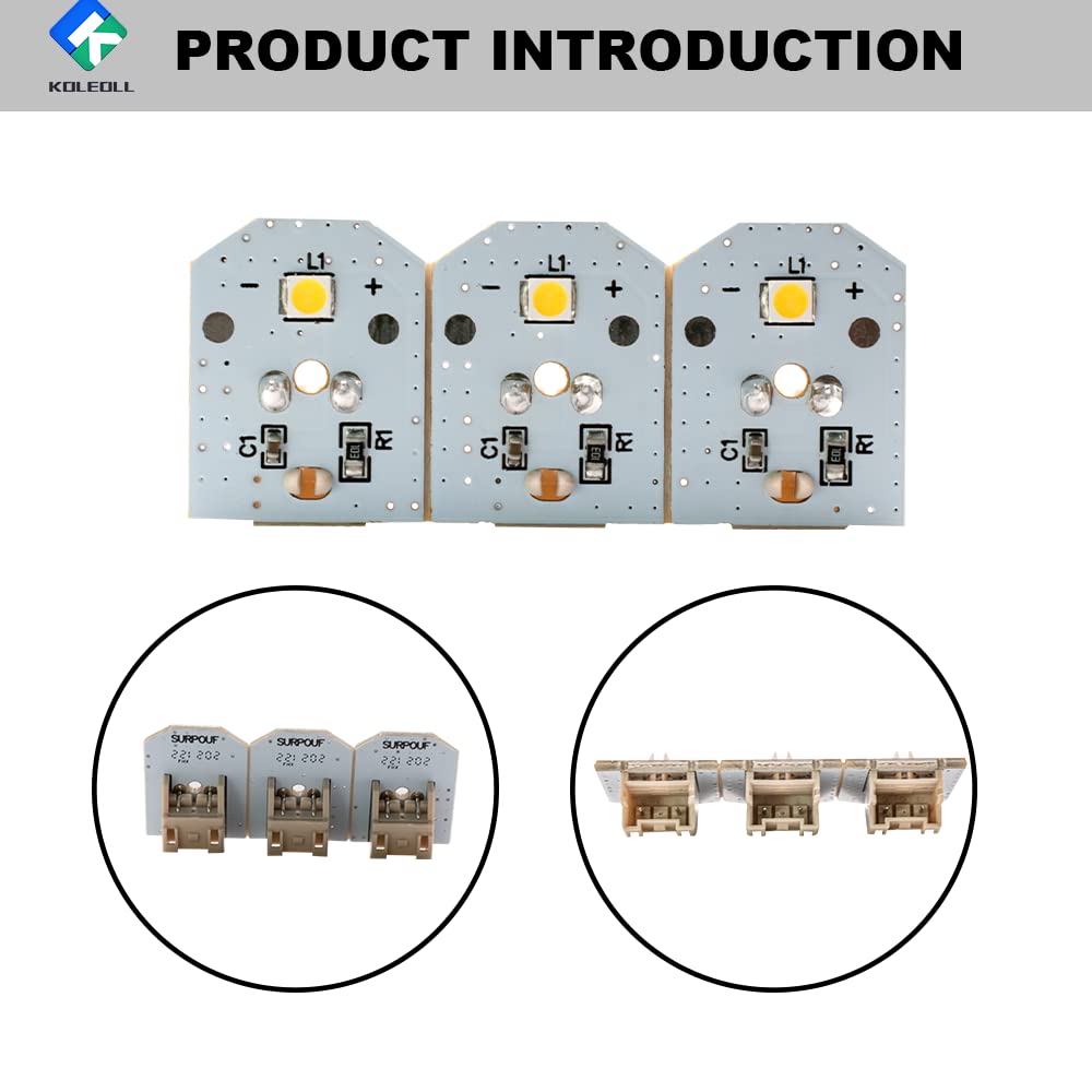 KOLEOLL WR55X11132 WR55X25754 WR55X26486 Refrigerator Led Light Compatible With GE Refrigerator (3pack)