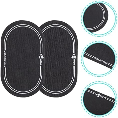 SUPVOX 2 Pcs Bass Drum Single Pedal Patch: 6.1 x 3.5 Inch Self-adhesive Drumhead Mute Pad - Percussion Instrument Accessories, Black Drum Patch for Replacement Kick Drum