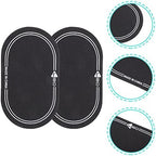 SUPVOX 2 Pcs Bass Drum Single Pedal Patch: 6.1 x 3.5 Inch Self-adhesive Drumhead Mute Pad - Percussion Instrument Accessories, Black Drum Patch for Replacement Kick Drum