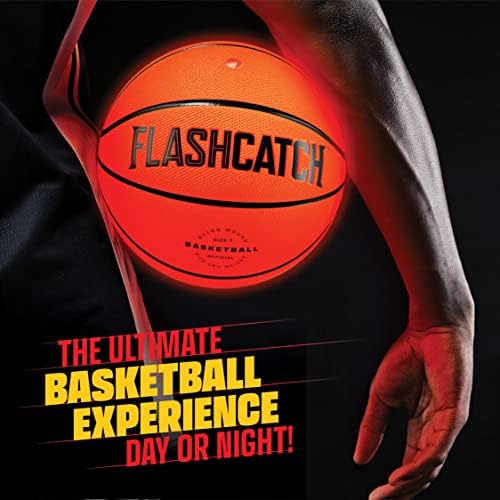 Light Up Basketball - Glow in The Dark - Sports Gear Accessories Gifts for Boys 8-15+ Year Old - Kids, Teens Gift Ideas - Cool Teen Boy Toys Ages 8 9 10 11 12 13 14 15 Age Outdoor Teenage