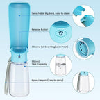 Portable Dog Water Bottle Dispenser [Leak Proof & Foldable] Dog Travel Water Bottle Bowl Accessories for Puppy Small Medium Large Dogs Pet Water Bottles for Dogs Walking Outdoor Hiking 19OZ