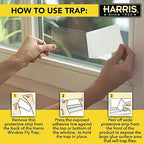 Harris Indoor Window Fly Trap, 12 Pack Clear Sticky Strips Kills Flies