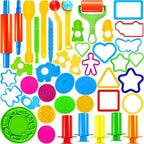 JOYIN 44 Clay Tools Set for Kids, Clay Accessories with Various Plastic Molds, Rolling Pins, Cutters