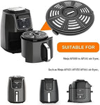 GWY Air fryer Accessories for Ninja AF101 AF161 AF150 Air Fryer, 8.2'' Round Food Grade Air Fryer Grill Pan Grill Plate Crisper Plate Replacement Parts Tray Rack,Dishwasher Safe