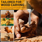 Wood Carving Drill Bits Set Compatible with Dremel Rotary Tool 5 Different Engraving Drill Accessories Bit Wood Grinding Woodworking Tool with 3mm Shank for DIY Carving Drilling Micro Sculpture