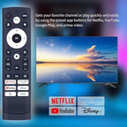 RIVIERA ERF3S90H Replacement Voice Remote Control for Hisense Smart Google TV Model 43A6H 50A6H 55A6H 65A6H 75A6H 50U6H 55U6H 65U6H 75U6H 65U8H 75U8H with 6 Shortcut Keys