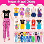 137 Pcs Doll Clothes and Accessories with Closet for 11.5 Inch Doll,Included Princess Dresses,Fashion Dresses,Casual Clothing,Swimsuits,Bags,Shoes,Doll Dress up Toys for Girls Kids Toddlers Gifts