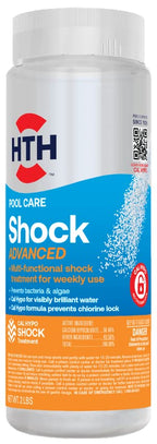 HTH 52043 Pool Care Shock Advanced, Swimming Pool Chemical Prevents Bacteria & Algae, Cal Hypo Formula, 2 lbs (2-Pack)