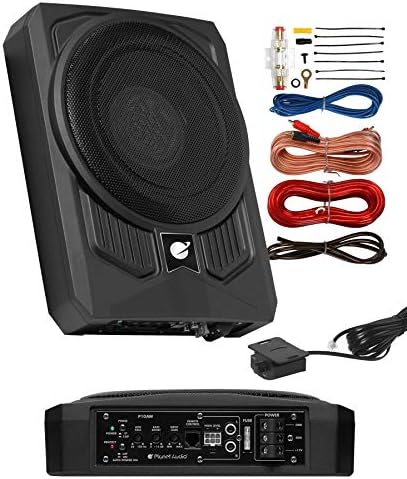 Planet Audio P10AWK Amplified Car Subwoofer - 1000 Watts, Low Profile, 10 Inch Subwoofer, 8 Gauge Amplifier Installation Kit Included. Great for Vehicles That Need Bass But Have Limited Space