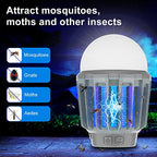 Wisely Bug Zapper Outdoor/Indoor Electric, USB-C Rechargeable Mosquito Killer Lantern Lamp, Portable Insect Electronic Zapper Indoor Trap, with LED Light 1PK Slate