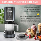 Compatible Lid for Ninja Ice Cream Maker NC301 Series, Ice Cream Replacement Lid, Replacement Parts Accessories Compatible with NinjaNC299AMZ/NC301/NC300/NC201/NC101 Series (NO Paddle)
