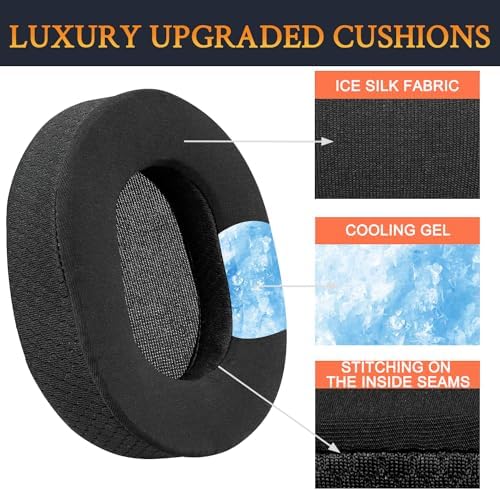 SOULWIT Earpads Replacement for SteelSeries Arctis 1/3/5/Arctis 7/7+/7P/7P+/7X/7X+/9/9X/Pro/Prime(Do Not Fit Any Arctis Nova) Headset, Ear Pads Cushions with High-Density Foam (Arctis CG Black)