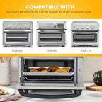 Air Fryer Tray Replacement for Cuisinart TOA-60 TOA-65 TOA-70 Toaster Air Fryer Convection Oven, 12.4*11'' Non-stick Mesh Air Fryer Stainless Steel Basket Wire Rack Accessories Parts, Dishwasher Safe