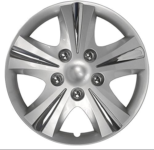 Custom Accessories 96411 GT-5 Silver 15" Wheel Cover, Pack of 4