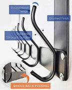 Over The Door Hooks, No Assembly Required Door Hanger Hook, Sturdy Over The Door Coat Rack, Over Door Hanger Door Hooks for Hanging Clothes, Towels, Hats, Matte Black