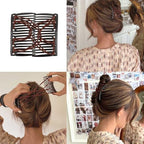 5 Pieces Stretchy Magic Hair Comb Adjustable Elastic Comb Hair Clip for Women Girls No Crease Hair Pins Vintage Hair Bun Maker Hair Accessories for Curly Thick Wavy Hair Ponytail