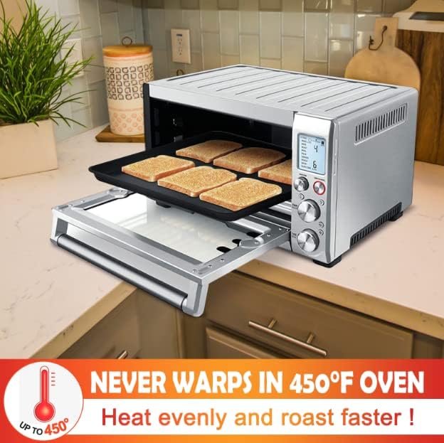 11" × 11" Baking Pan for The Smart Oven BOV800XL, Replacement Breville Toaster Oven Pans Fit Smart Oven Pro BOV810BSS, Smart Oven Pro BOV845BSS and The Smart Oven Air BOV900BSS