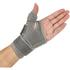 MUELLER Adjust-to-Fit Thumb Stabilizer - Unisex, Black, One Size Fits Most, Ideal for De Quervains Tenosynovitis Brace, Thumb Brace for Arthritis Pain and Support, Can be Worn on Both Hands, Gray