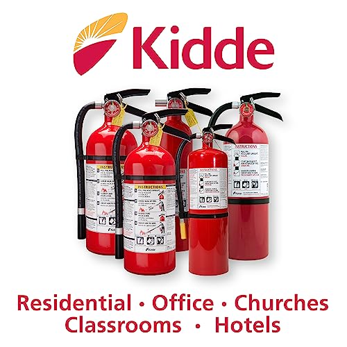 Kidde Pro 210 2A:10-B:C Fire Extinguisher, Rechargeable, Multi-Purpose for Home & Office, 4 lbs., Mounting Bracket Included , Red, 2 Pack