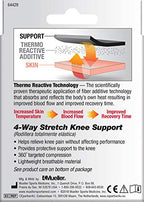 Mueller Sports Medicine FIR 4-Way Knee Support Sleeve, For Men and Women, Gray/Blue, S/M