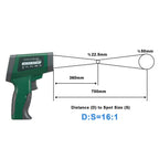 INKBIRDPLUS Temperature Gun Infrared Thermometer for Cooking, Digital Laser Thermometer Gun for Pizza Oven and Reptiles with backlight, -58°F~1382°F (INK-IFT03)