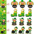 36 Sheets St Patricks Day Stickers, Saint Patricks Make A Face Stickers, Make Your Own St Patricks Day Decorations Accessories for Kids Adults Irish Party Favor Supplies