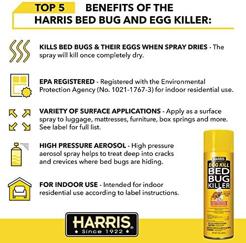 Harris Bed Bug and Egg Killer, 16oz Aerosol Spray