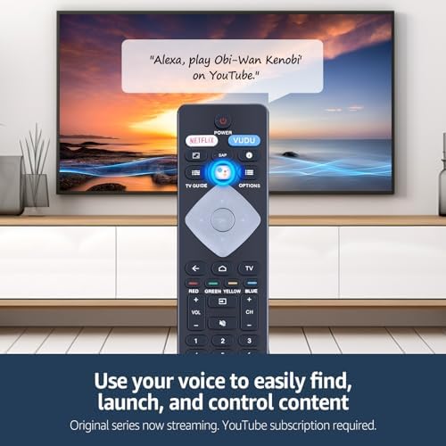 NH800UP BT800 Replacement Voice Assistance Remote Control for Philips Android ＆ Google Smart TV 43PFL5604/F7 43PFL5704/F7 50PFL5604/F7 50PFL5704/F7 55PFL5604/F7 55PFL5704/F7 65PFL5504/F7 65PFL5604/F7