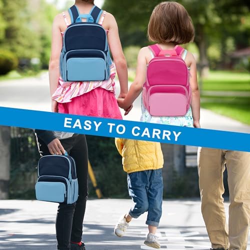 LoDrid Backpack Compatible with Tonie Box, Carrying Case with Multiple Pockets for Headphones, Charger and Accessories, Storage Bag for Audio Player Starter Set, Navy Blue (Patented Design)