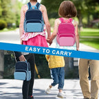 LoDrid Backpack Compatible with Tonie Box, Carrying Case with Multiple Pockets for Headphones, Charger and Accessories, Storage Bag for Audio Player Starter Set, Navy Blue (Patented Design)