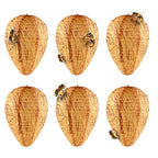 2 Pack Fabric Wasp Nest Decoy Outdoor Garden Hanging Wasps Deterrent Fake Wasp Repellent for Home Hornets Wasps Yellow Jackets Waterproof