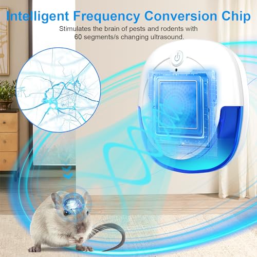 2024 Ultrasonic Pest Repeller 6 Packs, Indoor Mosquito Repellent, for Rodent, Roach, Mouse, Bugs, Mice, Spider, Electronic Plug in Pest Control for House, Garage, Warehouse,Hotel