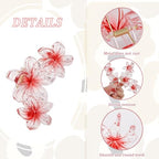 6Pcs Flower Hair Clips for Women,Non-Slip Matte Flower Hair Clips for Women,Hawaiian Hair Flower Clip Large Plumeria Hair Clip Banana Cute Clip Beach Hair Accessories (Pearlescent color)
