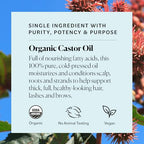 Sky Organics Organic Castor Oil Eyelash & Brow Serum, Hexane-Free Conditioning Oil that Promotes Fuller Looking Lashes & Eye Brows, 100% Pure & Cold-Pressed USDA Certified Organic 1 fl. Oz. / 30 ml