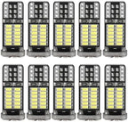 10 Pieces 194 LED Bulb Super Bright 6500K T10 168 2825 W5W 34-SMD 3014 Chipsets Replacement Bulbs for Car Trunk Interior Dome Map Door Dash Courtesy License Plate Lights - Xenon White