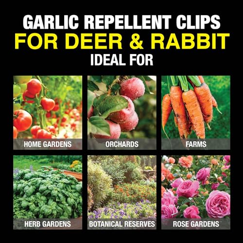 The Giant Destroyer Garlic Repellent Clips for Deer & Rabbit (24 Clips)