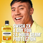 Listerine Original Antiseptic Oral Care Mouthwash to Kill 99% of Germs That Cause Bad Breath, Plaque and Gingivitis, ADA-Accepted Mouthwash, Original Flavored Oral Rinse, 1 L