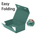 RYDDOY 5 Pack Green Gift Box, 9.5x6x3'' Gift box for Presents with Lids Magnetic Closure Rectangle Collapsible for Bridesmaid Proposal Box, Wedding, Christmas, Halloween, Birthday Gift Packging
