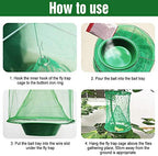 Ckyuna 8 Pack Fly Trap Garden Ranch Orchard Trap,Ranch Fly Trap Flay Catcher, The Most Effective Trap Ever Made with Pots Flay Catcher New Fly Red Drosophila