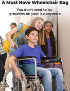 JOYTUTUS Walker Side Bag, Wheelchair Armrest Storage Pouch with Cup Holder, Wheelchair Accessories for Seniors, Walker Bag Cup Holder for Walker, Rollator, Electric Scooter or Wheelchair Red