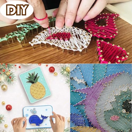 newlng 500pcs Small Nail Round Head Tiny Nails String Art Nails Hand-Made Hardware Accessories Fasteners Mini Nails 1.5mm X 15mm/0.06"X0.6"(DXL) Silver
